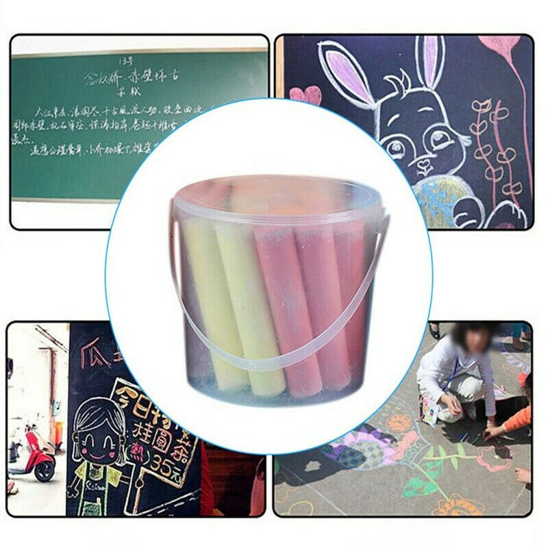 20pcs/set Colorful Chalk Jumbo Sidewalk Chalk Pens Playground Giant Chalks School Educational Blackboard Supplies