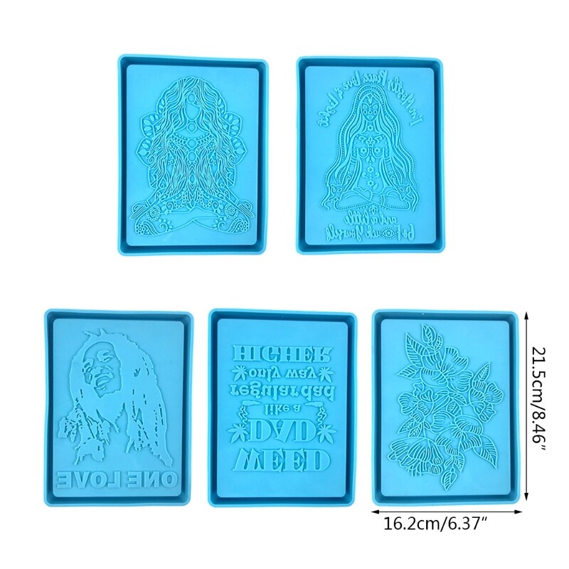 Rolling Tray Epoxy Resin Mold Jewelry Storage Holder Silicone Mould DIY Crafts Serving Plate Decorations Casting Tool