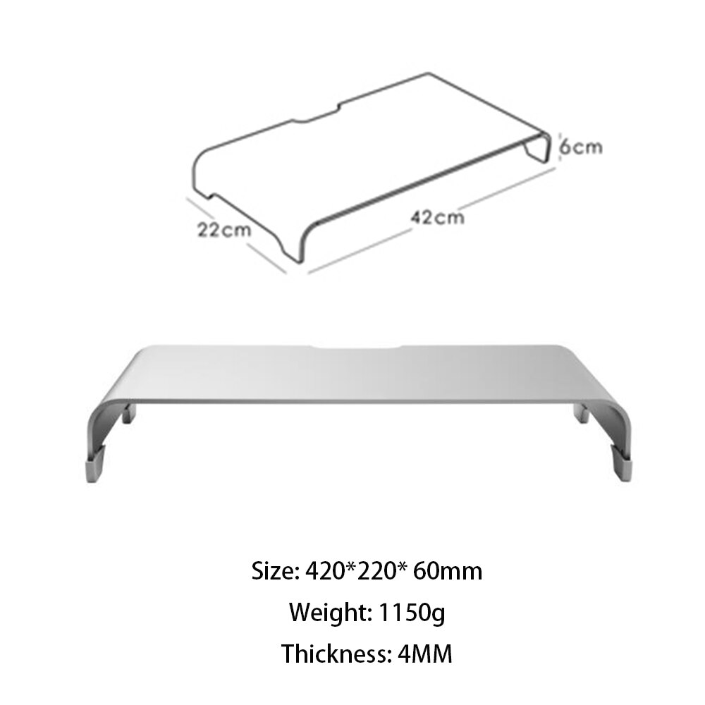 Multifunction Aluminum Monitor Stand Table Reduce Eye Neck Strain Ergonomic Laptop Desk Desktop Monitor Stand Office Desk: m