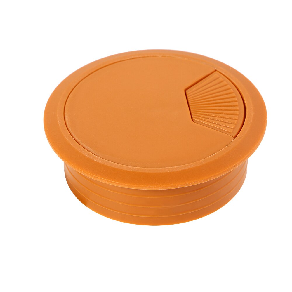 1 Pcs Bureau Praktische 60Mm Plastic Kabel Clips Hole Cover Computer Draad Netjes Kabel Organizer Houder: Light Brown