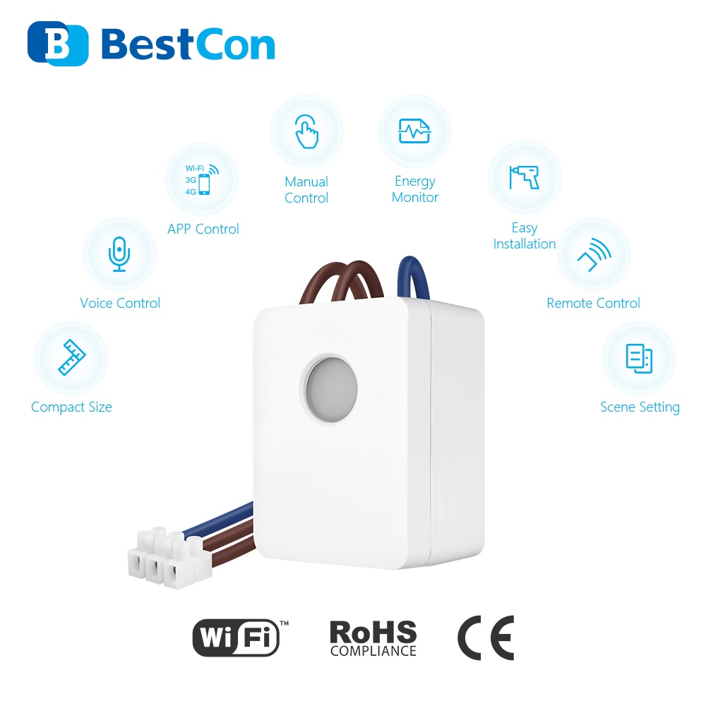 Bestcon Komende SCB1E Smart Home Automation App Wifi Controlled Timer Wandschakelaar Voor Broadlink App