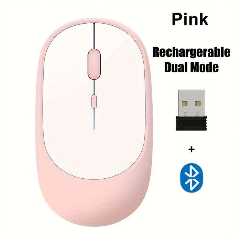 Rechargeable Mouse Wireless Mouse Dual Modes Bluet... – Vicedeal