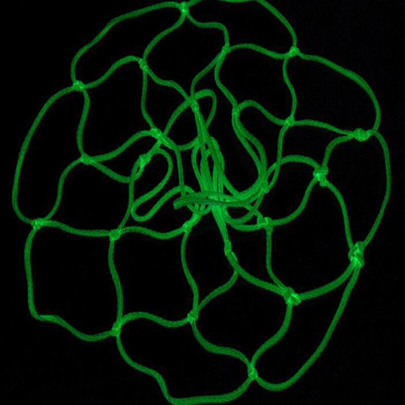 Glowing Light Shooting Training Green Basketball Net Backboard Ball Mesh Nylon Standard Basketball Hoop Net