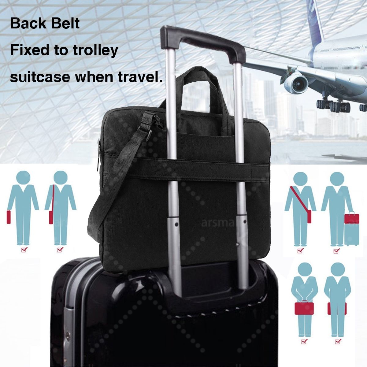 Sun And Moon Psychedelic Laptop Shoulder Bag Compatible with 13/14/15.6 Inches Laptop Netbook PC Cover Pouch