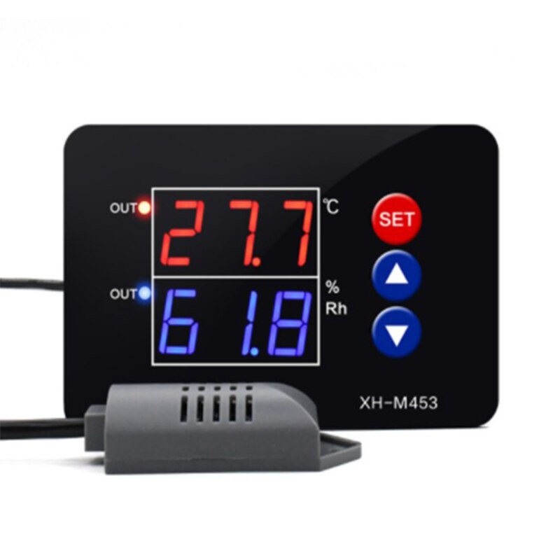 Xh-M453 Ac 220V Dual Digital Display Temperature Humidity Controller Humidity Smart Thermostat Incubator Control