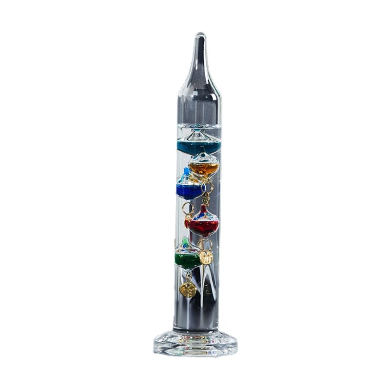 Multi-Farbige Kugeln Galilei Thermometer Schaukel Ball Temperatur Messgerät Dekor: 5 Bälle