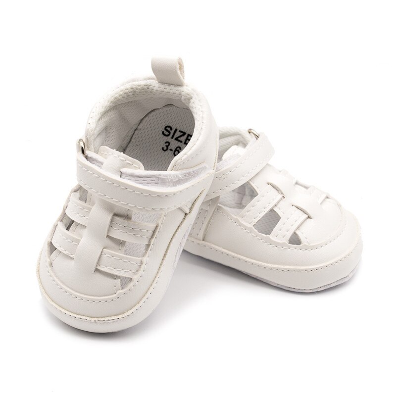 Zomer Baby Boy Schoenen Ademende Sneakers Anti-Slip Holle Schoenen Peuter Zachte Zolen Sandalen: W / 12