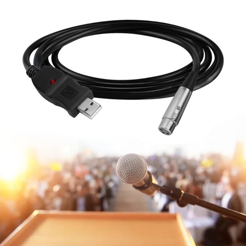 3m 9ft usb mic link kabel usb hann  til 3 pin xlr hunn kabel adapter mikrofon link