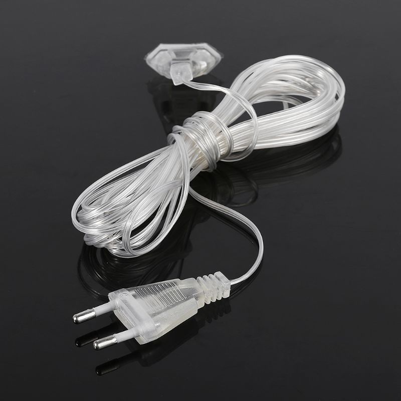 5m Power Extension Cable Extender Wire For LED String Light Christmas Lights EU Plug