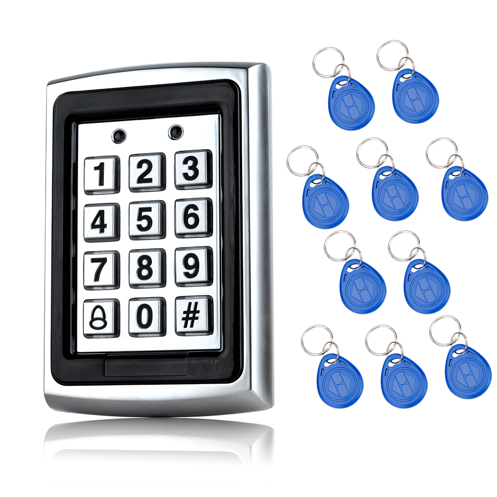 Metal RIFD out door keyboard access control Keypad rfid card reader for security system