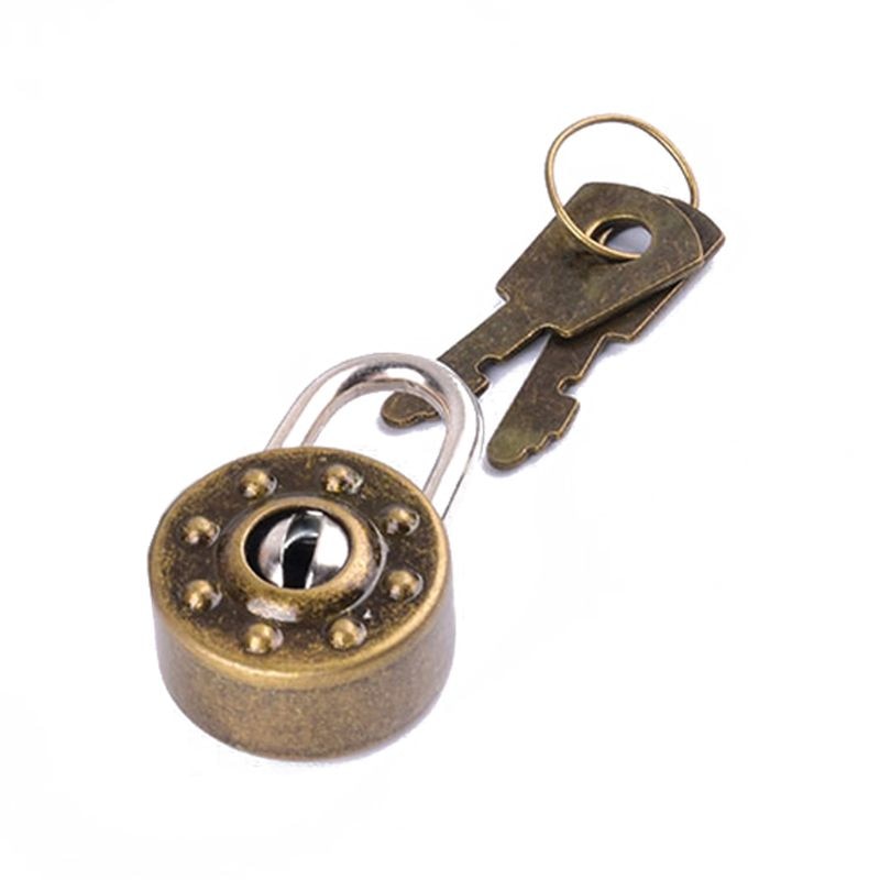 Neue Metall Mini Vorhängeschloss Kleine Gepäck Kasten Schlüssel sperren mit Schlüssel Tasche Koffer Dekor Zubehör