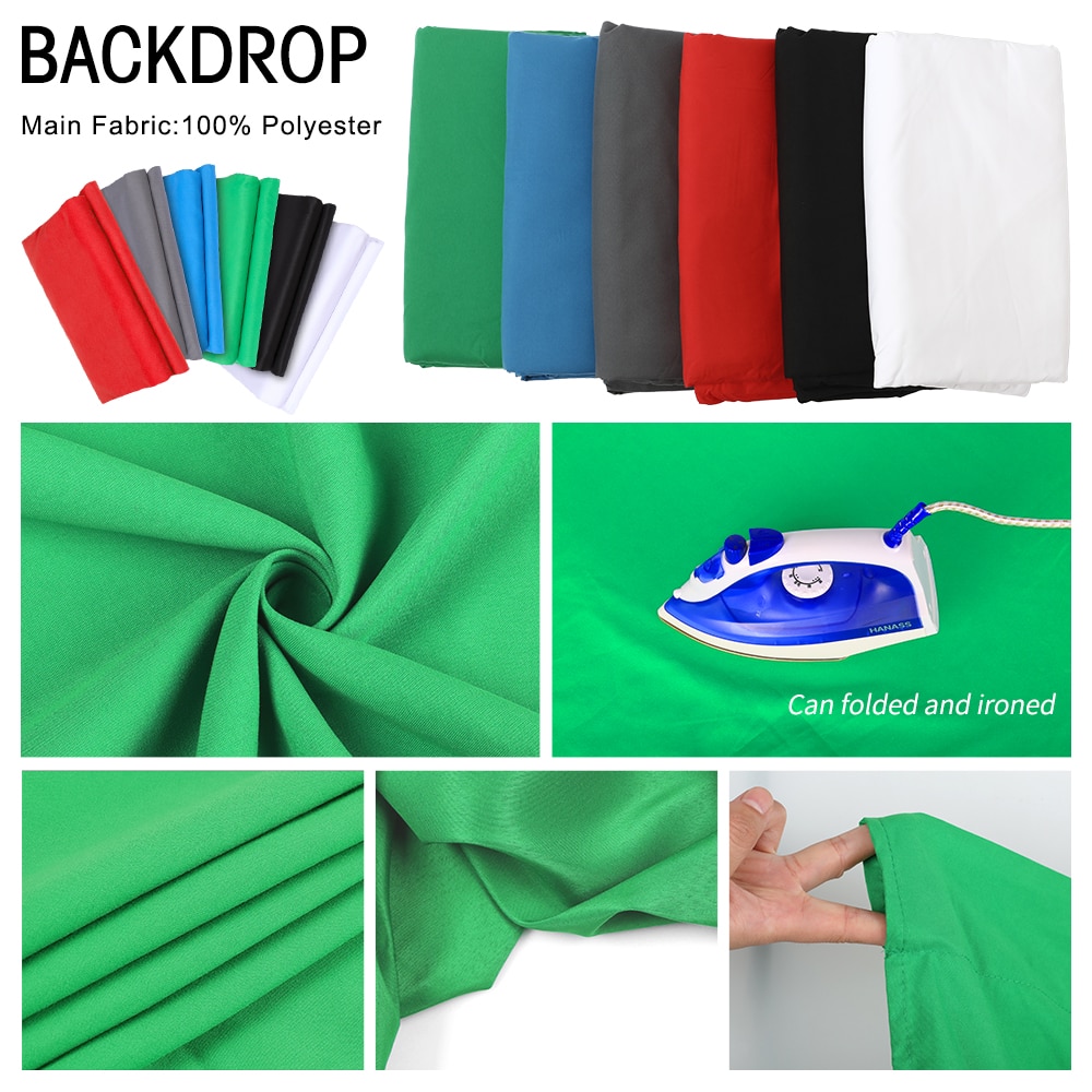 Fond d&#39;écran vert en mousseline Chromakey pour Studio Photo, toile de fond en tissu, disponible en 5 couleurs