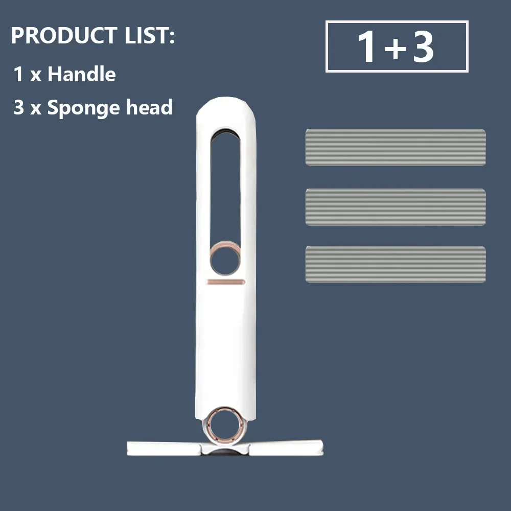 2-24 Stuks Mini Mop Krachtige Squeeze Mini Mop Vouwen Met Zelfknijpen Vloer Keuken Wc Wassen Bureau raam Auto Schoon Gereedschap: green