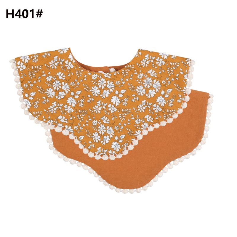 Baby Double Side Cotton Bibs Saliva Towel Boys Girls Feeding Apron Cotton Bandana