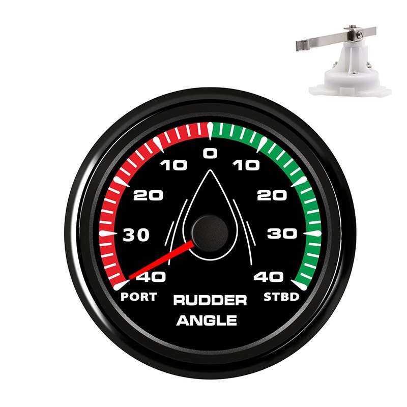 85mm Rudder Angle Indicator 0-190 ohm With Rudder Angle Sensor Set 12V/24V For Car Truck Boat Marine Accessories: BN