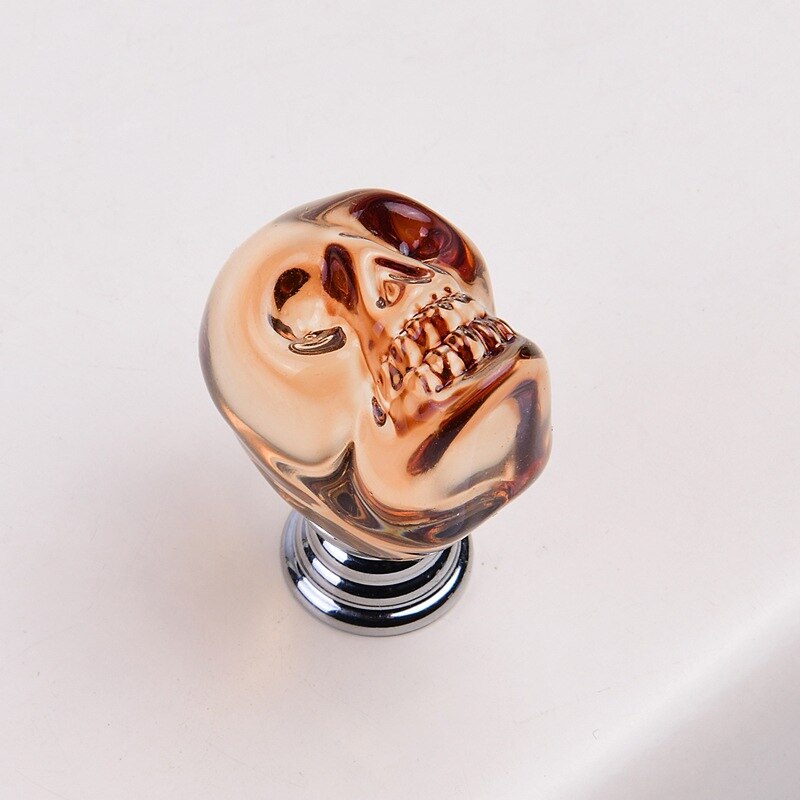 Furniture Handle Simple European Style Crystal Skull cupboard handles Wardrobe door knobs Hardware handles for furniture
