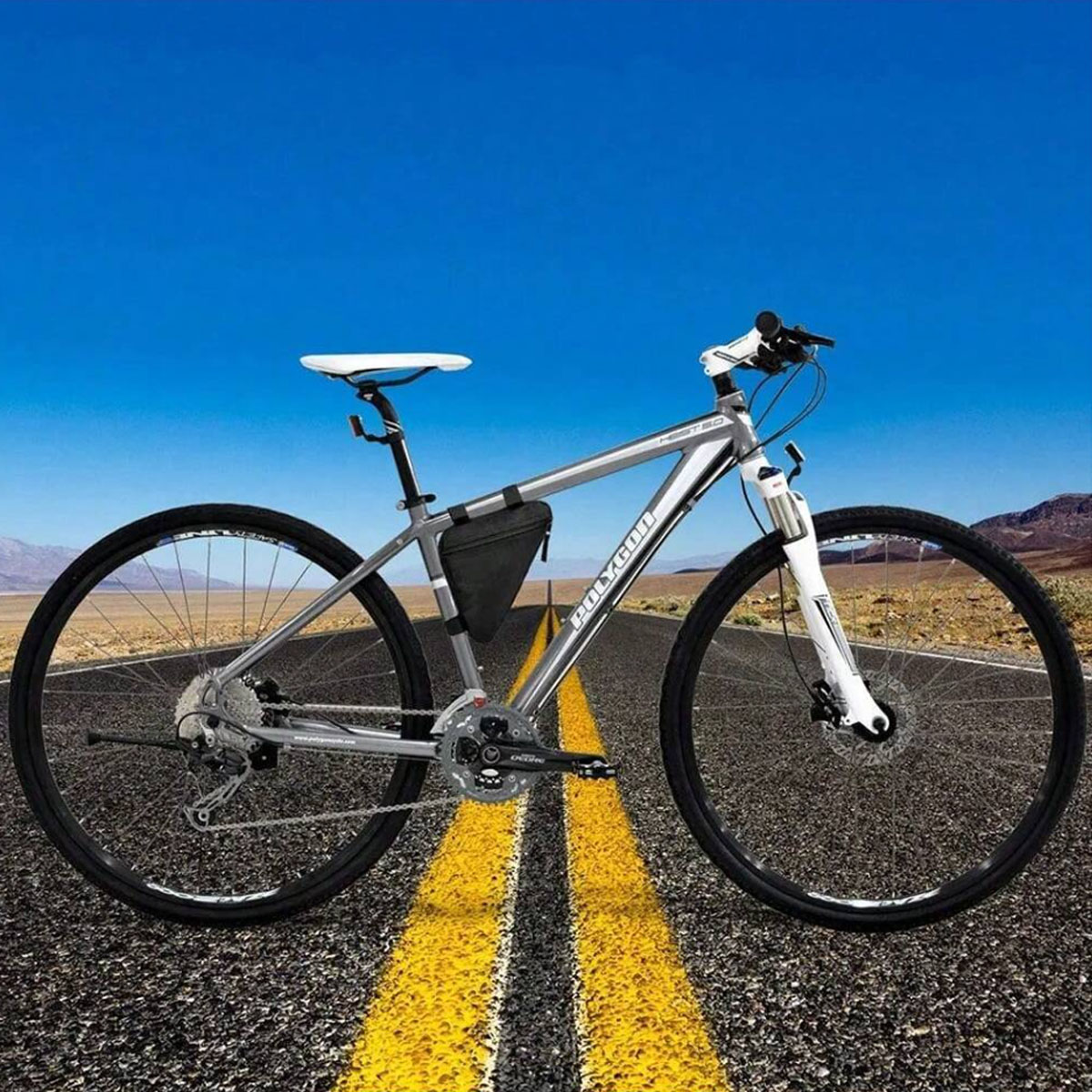 Paquete de herramientas triangulares para bicicleta, bolsa para SILLÍN de bicicleta de montaña, barra Horizontal de tubo superior, accesorios para bicicleta, 1 ud.