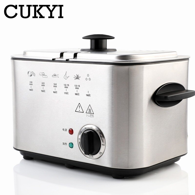 CUKYI Household/Commercial Electric Frying Machine Multifunctional Smokeless Deep fryers French Fries Maker Constant temperature