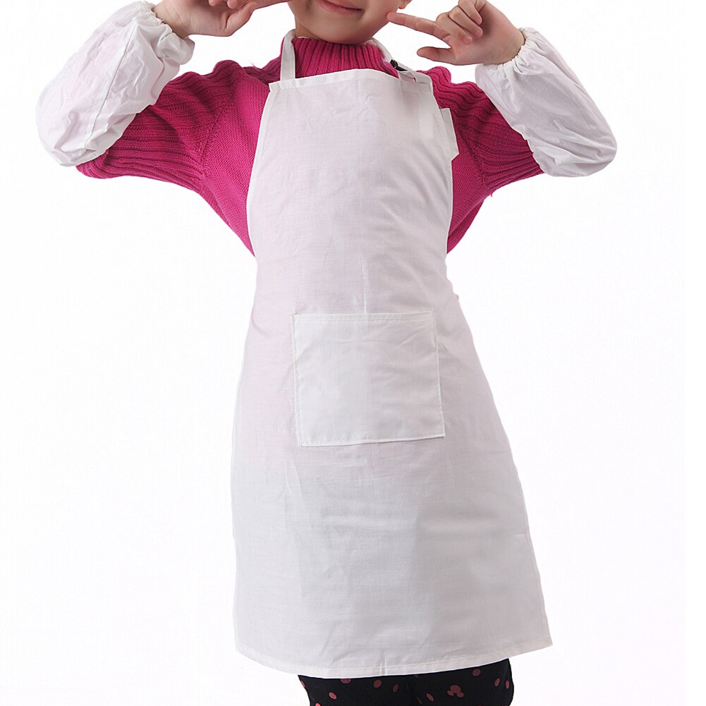 Children Apron Hat Sleevelet Set School Home Baking Cooking Craft Art Aprons XRQ88: D