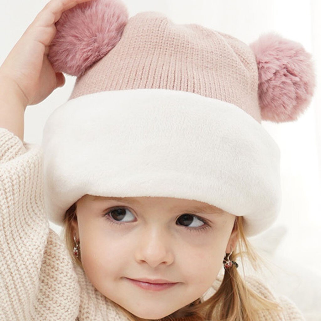 Kind Baby Junge Mädchen Mit Kapuze schal Kappen Hut Winter Warm Knit Solide Klappe Cap Nette Casual Schal Geeignet für Geburtstag, festival, Foto