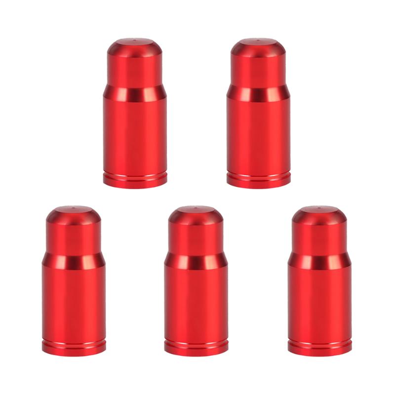 5 uds. Cubierta de polvo de válvula de Presta de bicicleta de aluminio tapones de neumáticos tapones valvula presta: Rojo