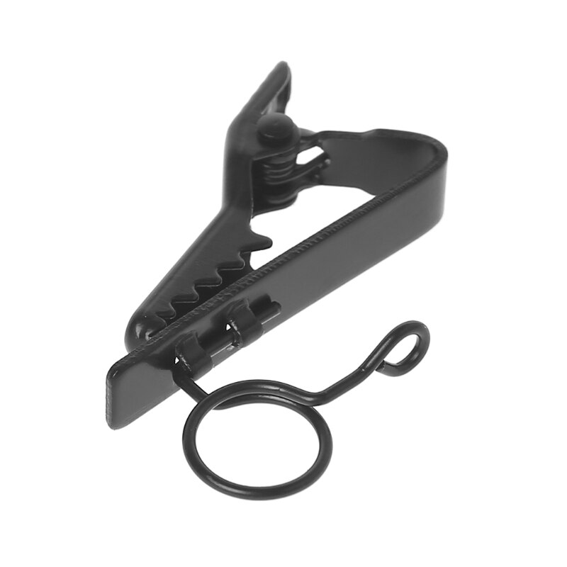 Universal Microphone Lapel Tie Clip Mini Clamp Portable Used For T-shirt Collar: Grey