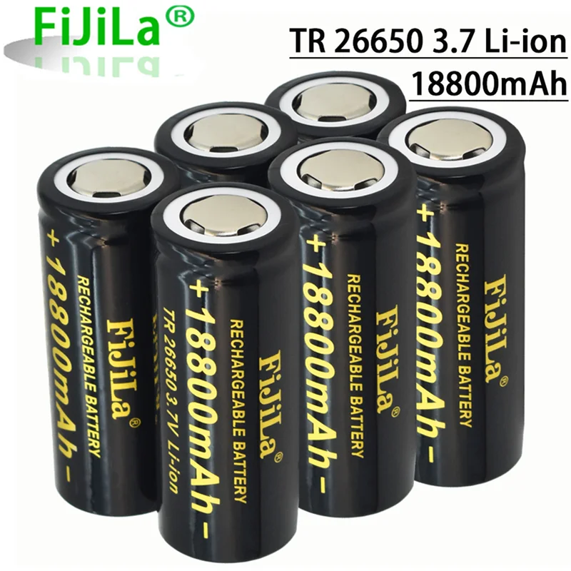 Original 26650 battery 18800mAh 3.7V 50A lithium ion rechargeable battery for 26650 LED flashlight