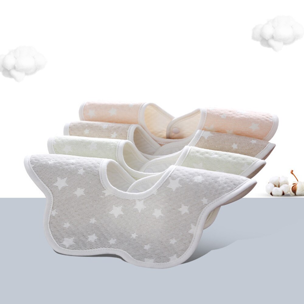 Bonito estilo flor babadores de bebê girando duplo pressão padrão de moda coração estrela babadores meninas meninos colar cachecol