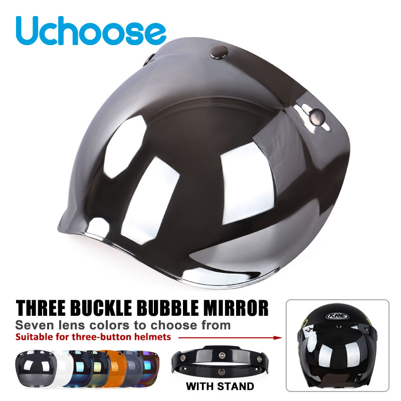 Visera para casco de cara abierta, cascos de motocicleta, viseras de burbujas abatibles hacia arriba, lente Capacete, accesorios para casco de motocicleta
