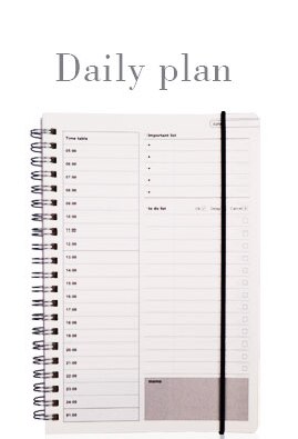 Daily Weekly Monthly Planner Spiral A5 Notebook Time Memo Planning Organizer Agenda School Office schedule Stationary: daily plan