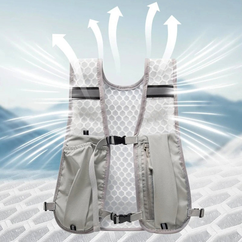 Running Hydraterend Vest Rugzak Ultralight Hydratatie Joggingvest Heren Ademend Marathon Fietstas Waterfles 500ML