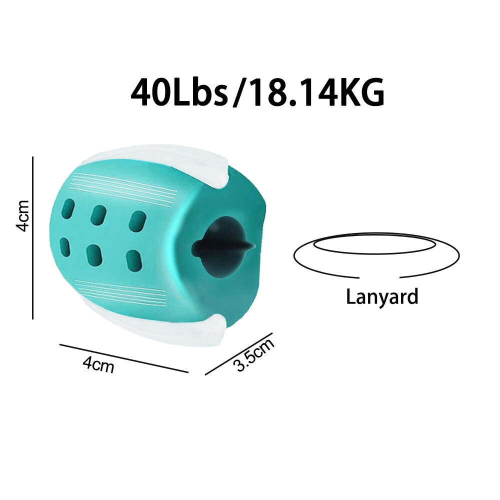 Jaw Exerciser Chew Ball Facial Jawline Trainer Masseter Training Fitness Ball Toning Jawrsize Bite Exercise for Neck Face: Green(40LBS)