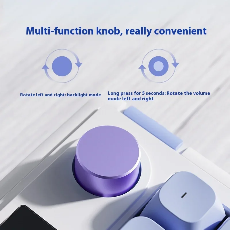 Langtu L98 3 tryb klawiatura mechaniczna z ekranem 99 klawiszy bezprzewodowa Bluetooth bezprzewodowa podkładka Rgb pokrętło komputerowa klawiatura do gier prezent