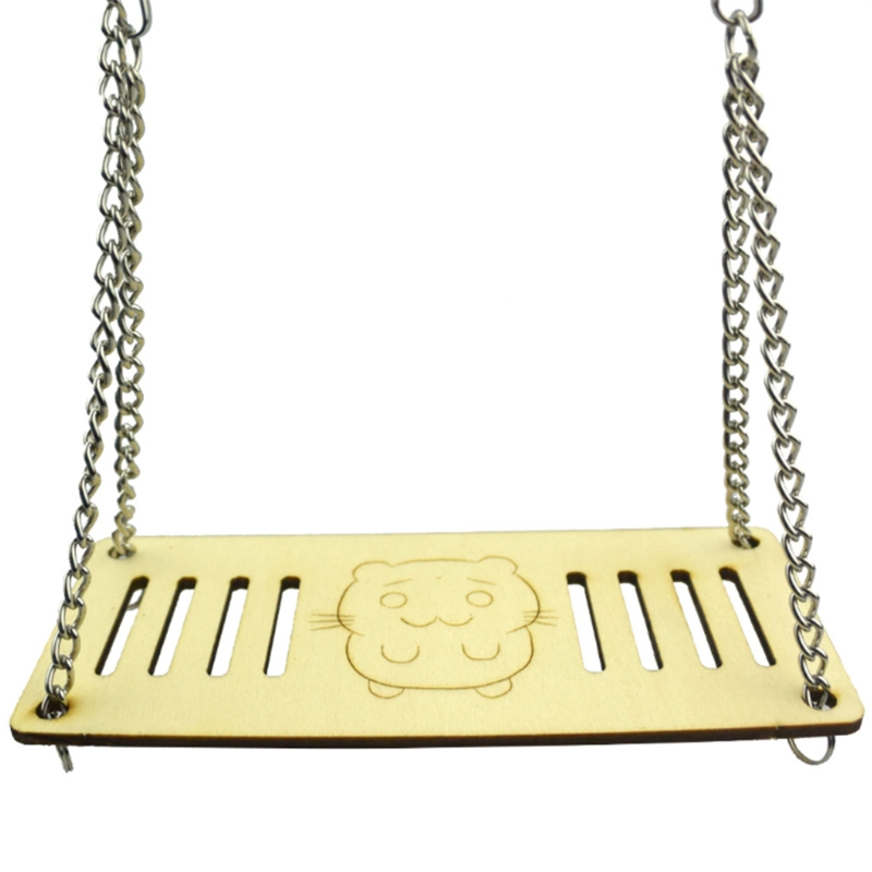 Laberinto de hámster para mascotas, balancín de túnel de tubo de madera, casa, columpio, animales pequeños, juego interactivo, juguetes de ejercicio para descanso para ratas