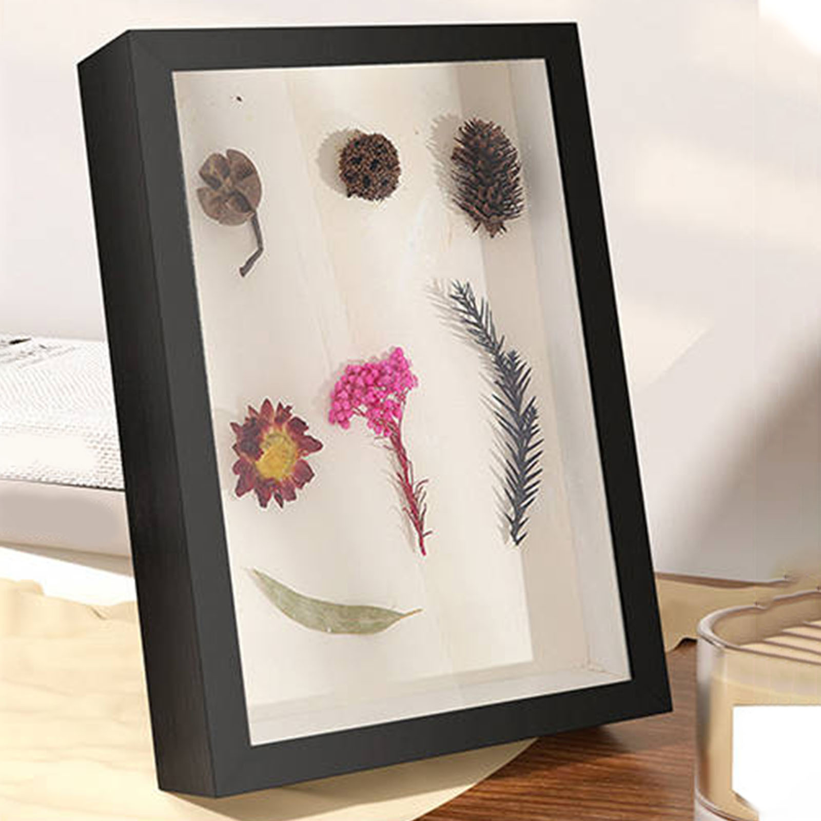 3D Foto rahmen Holz DIY Schatten Kasten Rahmen getrocknete Blume Vitrine für Blumen Eintrittskarten Dekor Bilderrahmen tief füllbare Rahmen