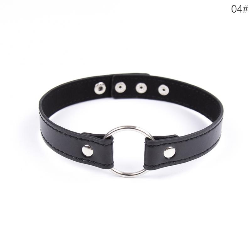 Schwarz Punk Halsband gotisch Leder Halsband Halskette Frauen Niet Kragen Spitze Chocker Geometrische Korn pendent Schmuck