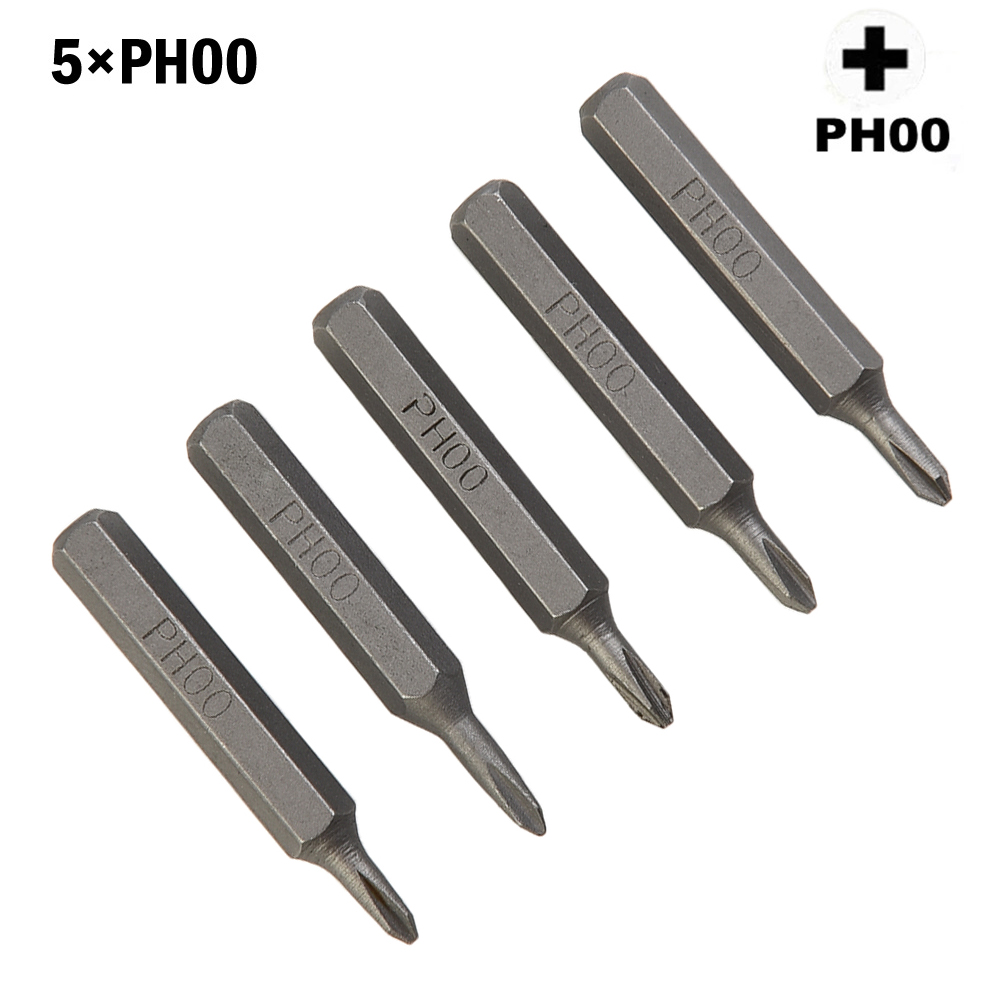 biter skrutrekker  ph1 ph000 ph0000 ph2 deler reservere kryss sekskant  ph0 tilbehør  h4 x 28mm topp til 5 stk: måke