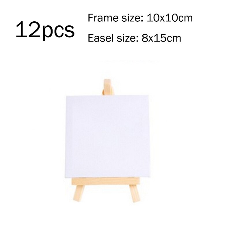 CRAFTYMELODY 20 Set Mini Canvas 4 × 4 inch met Ezel Mini Uitgerekt