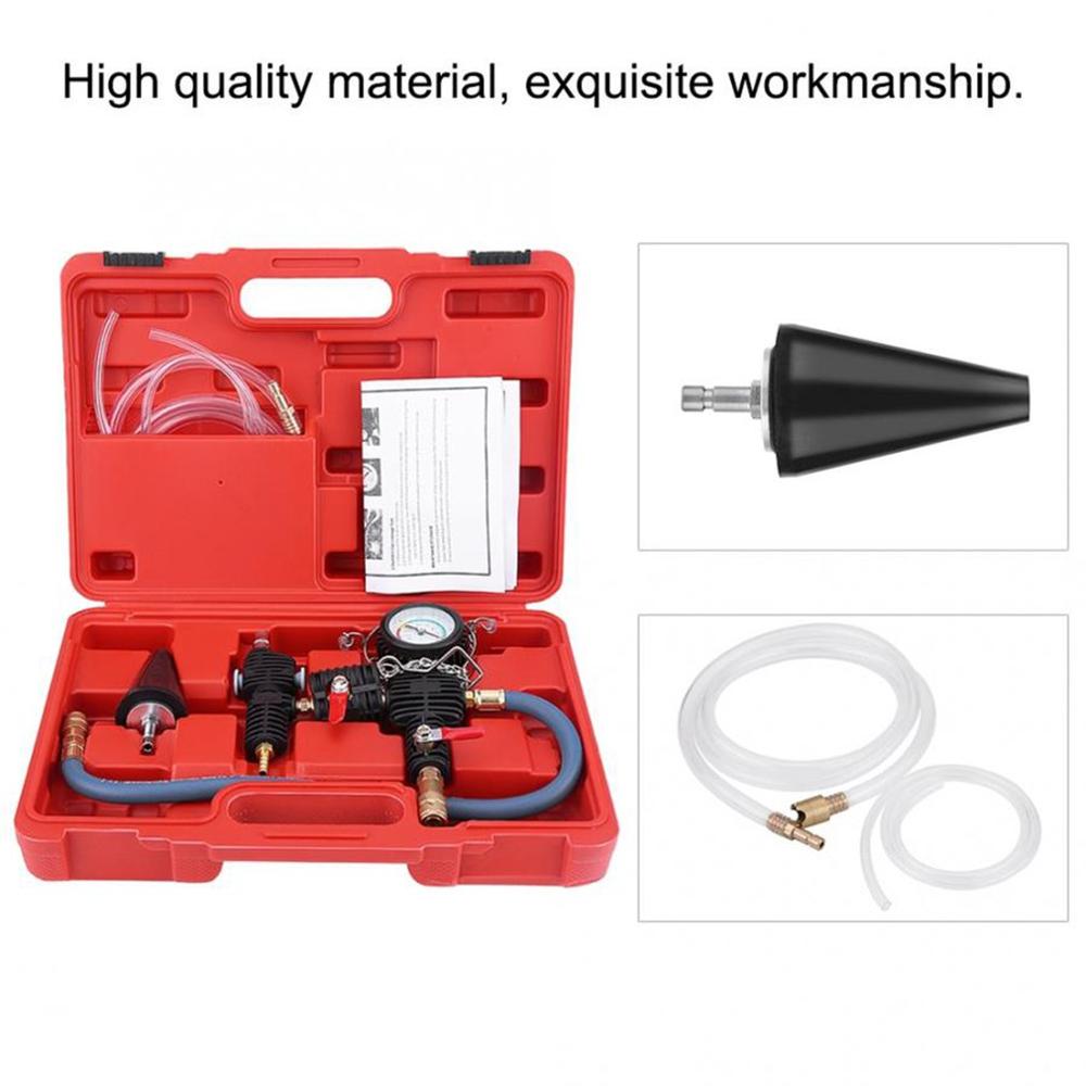 Auto Coolant Vacuum Kit Cooling System Radiator Set Refill and Purging Tool Universal for automotive cooling systems test