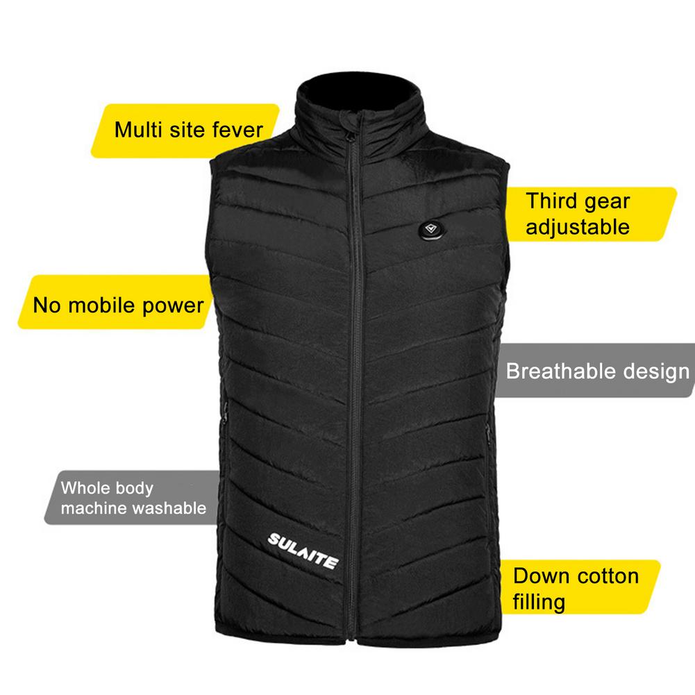 Winter Heating Jacket Smart Electric Heated Vest Winter Body Self-Heating 3 Speed Temperature Control Thermal Warm Clothes