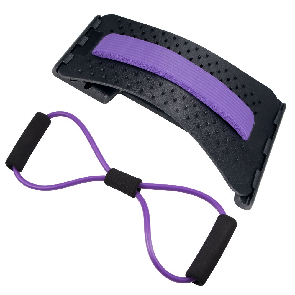 Fitness puller pilates motståndsband med ländkotor massager fitness drarrep ryggsträckare set bröstexpanderare