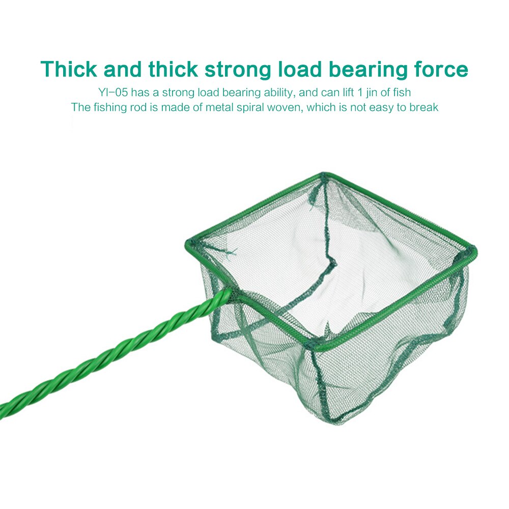 Fish Tank Floating Objects Cleaning Tool Green Portable Long Handle Square Aquarium Accessories Fishing Net Landing Net