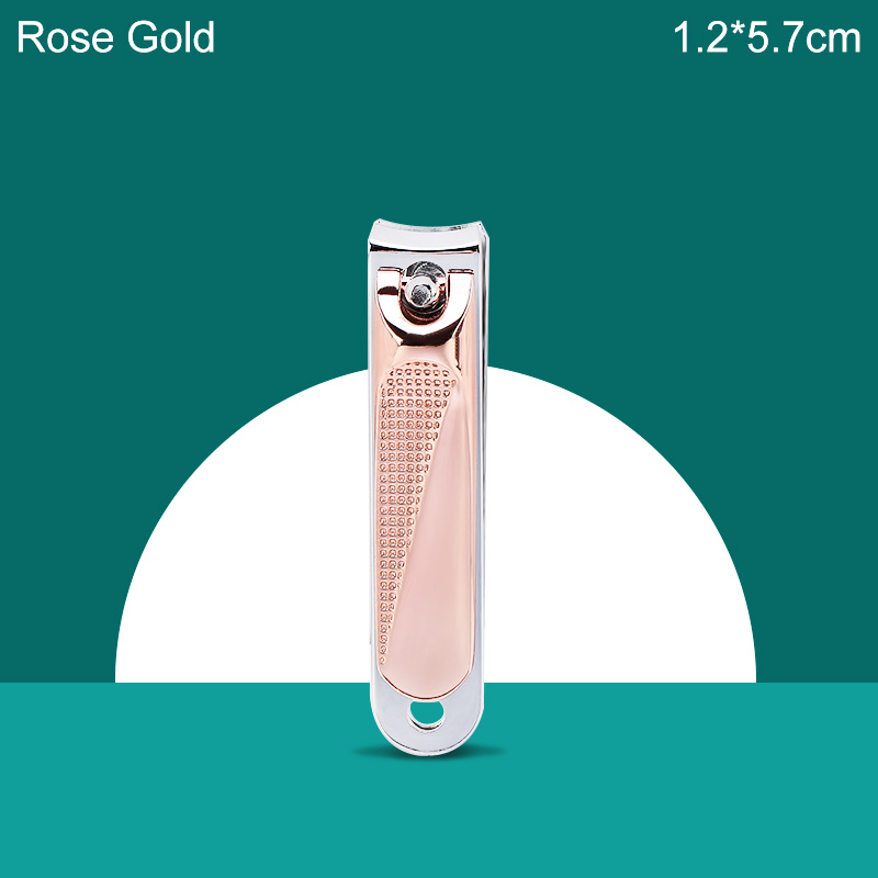 Nail Clippers Stainless Steel Dead Skin Manicure Fingernail Cutter Thick Hard Ingrown Toenail Scissors Pedicure tools: Rose Gold S