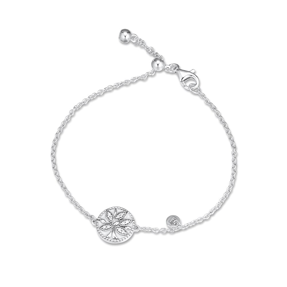 Albero della Vita Braccialetto Autentico Argento 925 Bracciali per Il FAI DA TE Donna Braccialetti di Modo per Monili Che Fanno