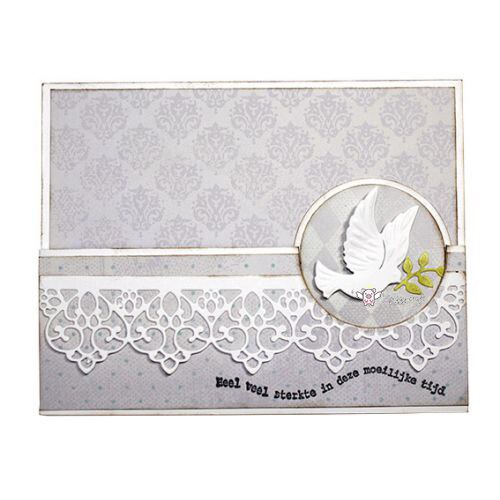 Peace dove lace frame decoration metal Cutting Dies Stencils DIY Scrapbooking Paper/photo Cards Embossing Dies