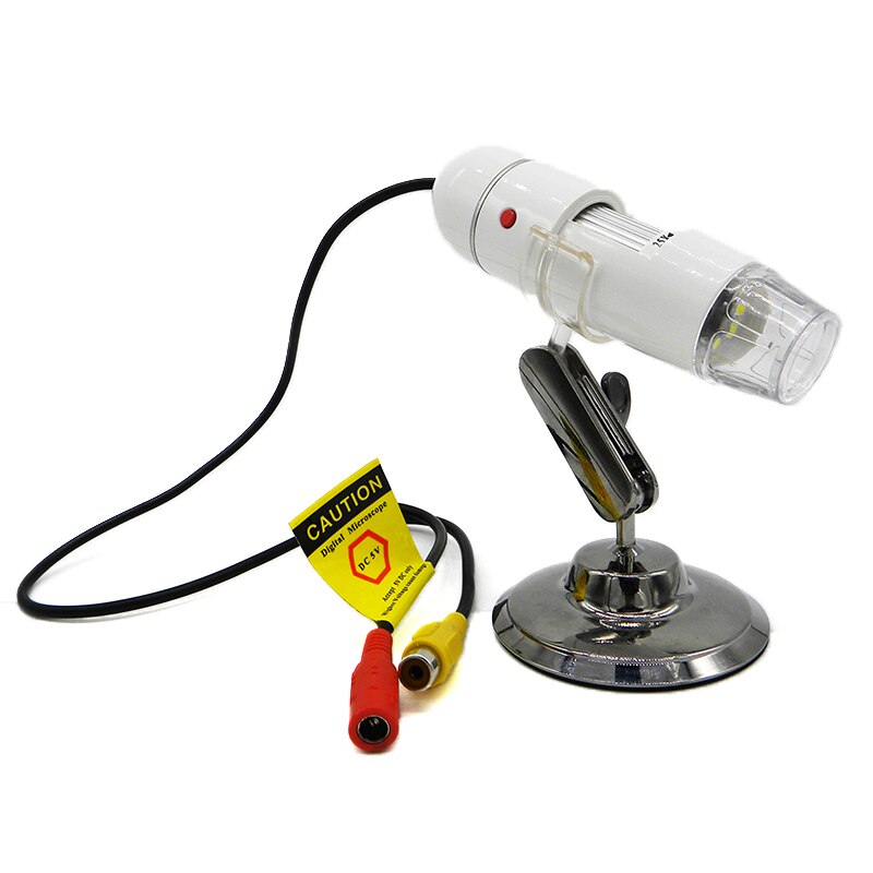 400X-1000X USB Microscope Coms Sensor TV/AV Interface Digital Microscope for Electronics With 8 LEDs Bracket