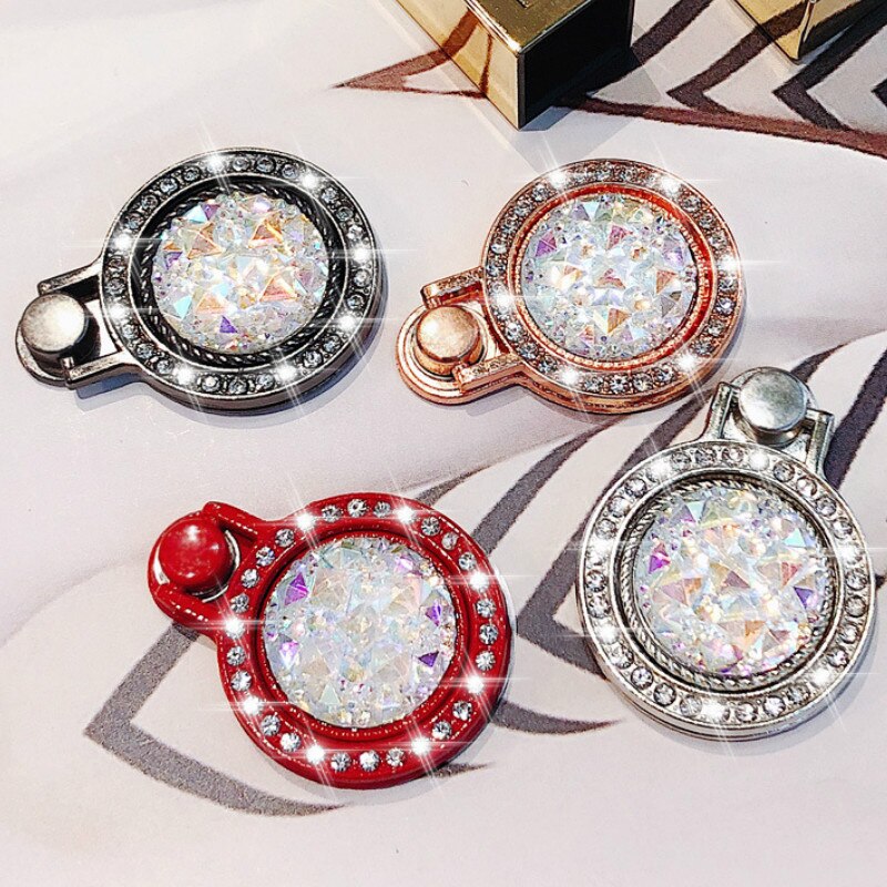 Universal Metal Finger Ring Holder Mobile Phone Holder Rhinestone Phone Ring Holder Stand cat Support for iPhone Samsung Xiaomi