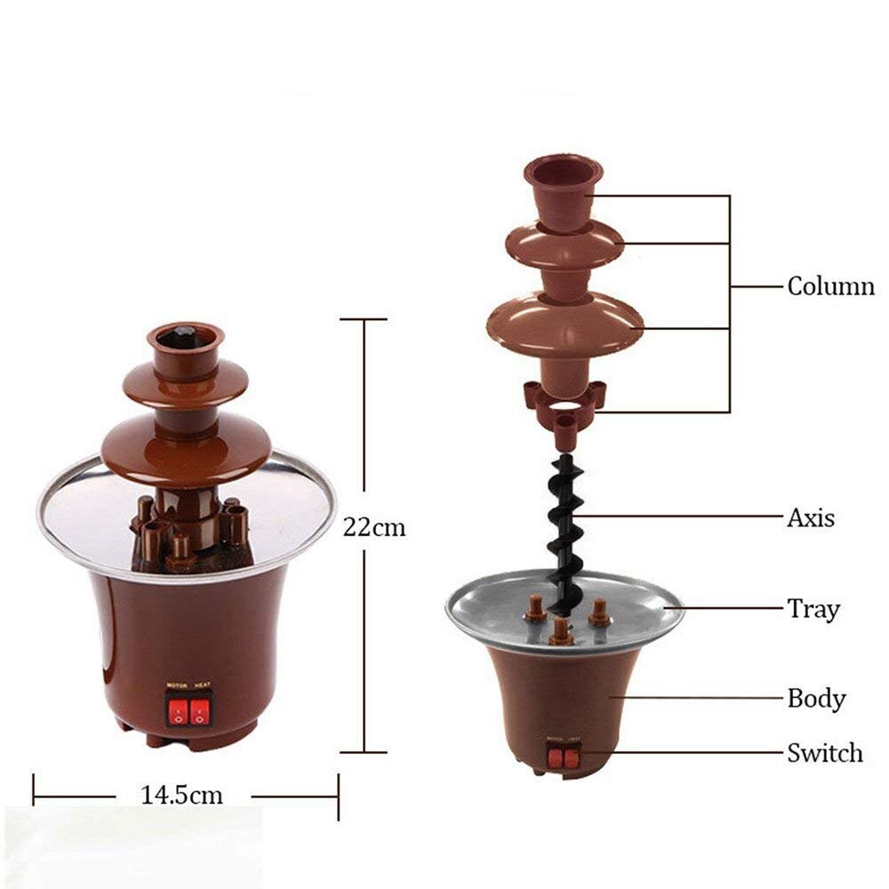 Eu Plug Mini Chocolate Fondue Chocolate Melting Machine Electric Stainless Steel Fondue Pot Dipping Dessert Fruits Butter