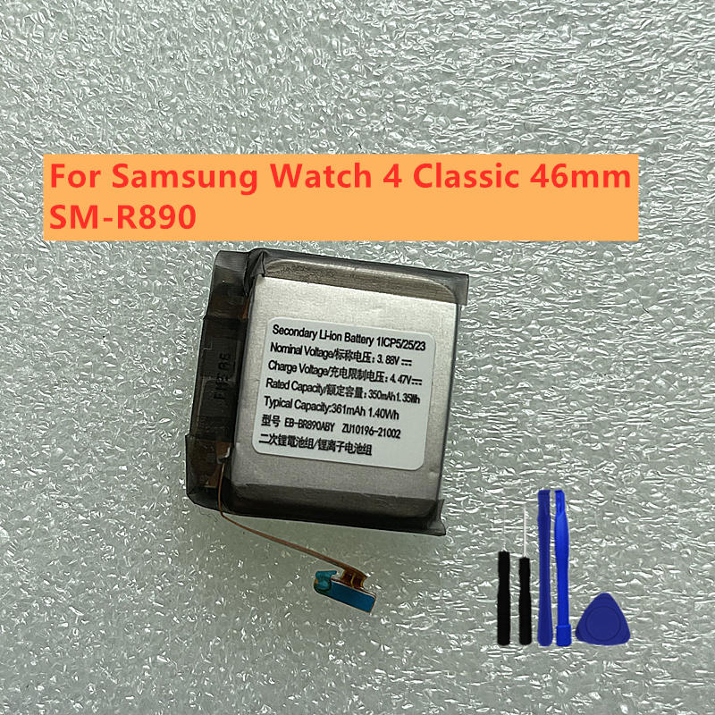 Batterie pour Samsung Galaxy Watch 4 Classic, EB-BR890ABY 361, 46mm 42mm SM-R890 R880 + outils