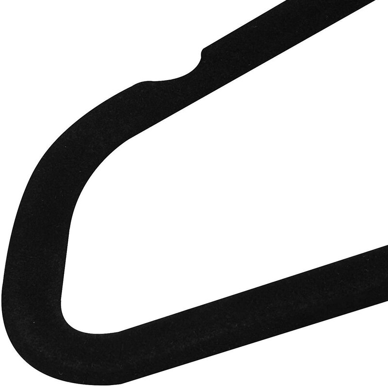 Premium Non Slip Velvet Hangers - Heavy Duty - Coat Suit Hangers - Black ( 25 Pack )